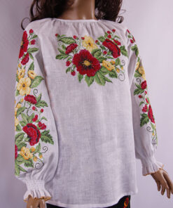 Блуза-вишиванка жіноча КВІТКОВА
