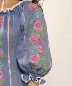 Alternative view of Жіноча сукня-вишиванка Рожева Мрія синя