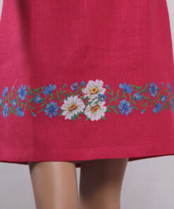 Alternative view of Жіноча сукня-вишиванка Ромашки червона