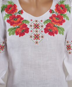 Alternative view of Блуза-вишиванка жіноча ЯСКРАВІ МАКИ