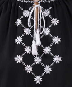 Alternative view of Блуза-вишиванка жіноча БІЛОЦВІТ чорна