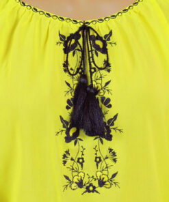 Alternative view of Блуза-вишиванка жіноча КВІТКОВІ ЧАРИ лимонна