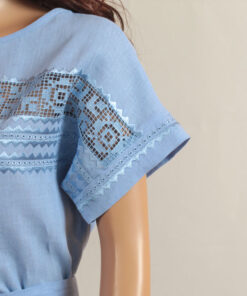 Alternative view of Жіноча сукня-вишиванка Мережка блакитна