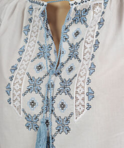 Alternative view of Блуза-вишиванка жіноча ВАСИЛИНА блакитна