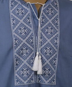 Alternative view of Чоловіча сорочка-вишиванка СТОЖАРИ блакитна