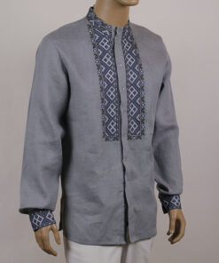 Чоловіча сорочка-вишиванка СОКІЛ сіра