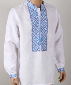 Чоловіча сорочка-вишиванка ВОДОГРАЙ біла