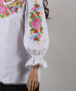 Alternative view of Блуза-вишиванка жіноча РОЖЕВІ ТРОЯНДИ